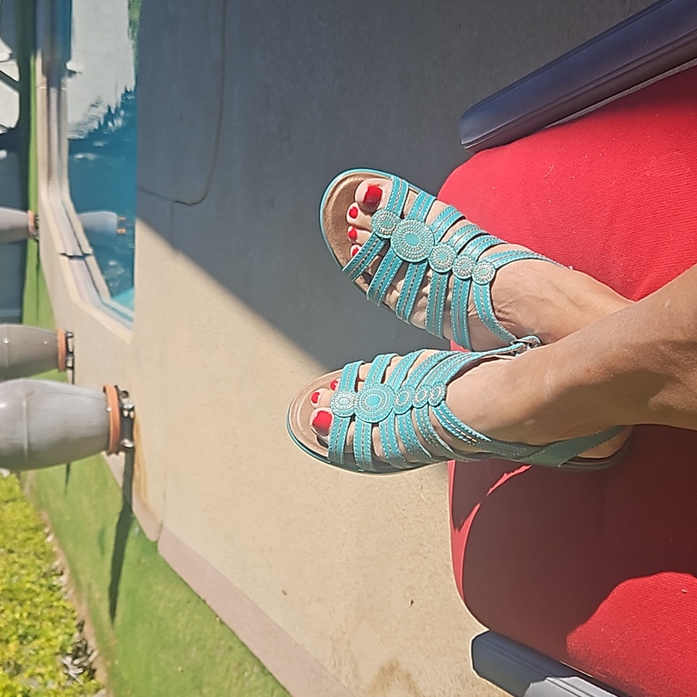 Dansko teal sandals